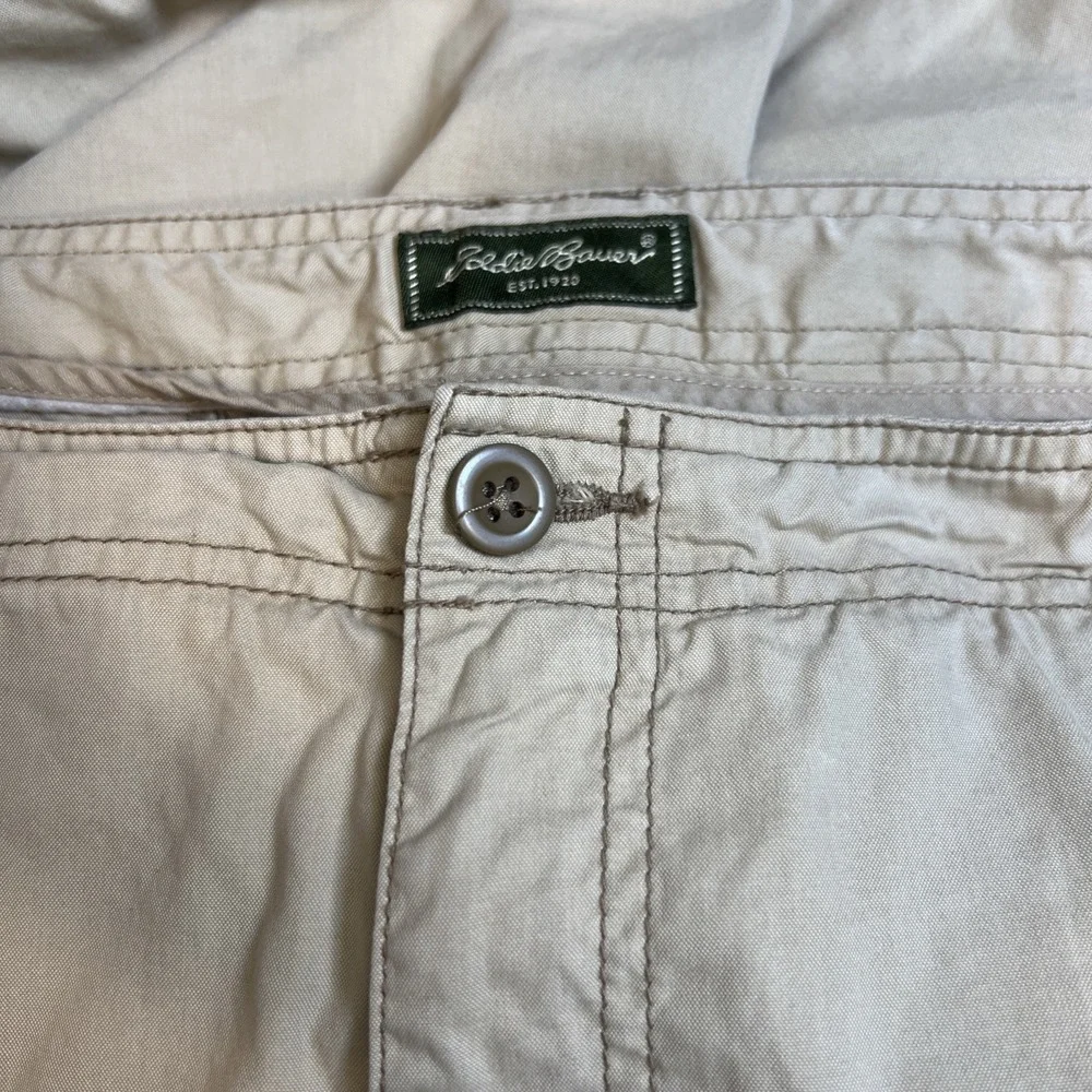 Eddie Bauer Convertible Zip Off Cargo Pants Mens 44x30 Khaki 3-in-1 Gorpcore
